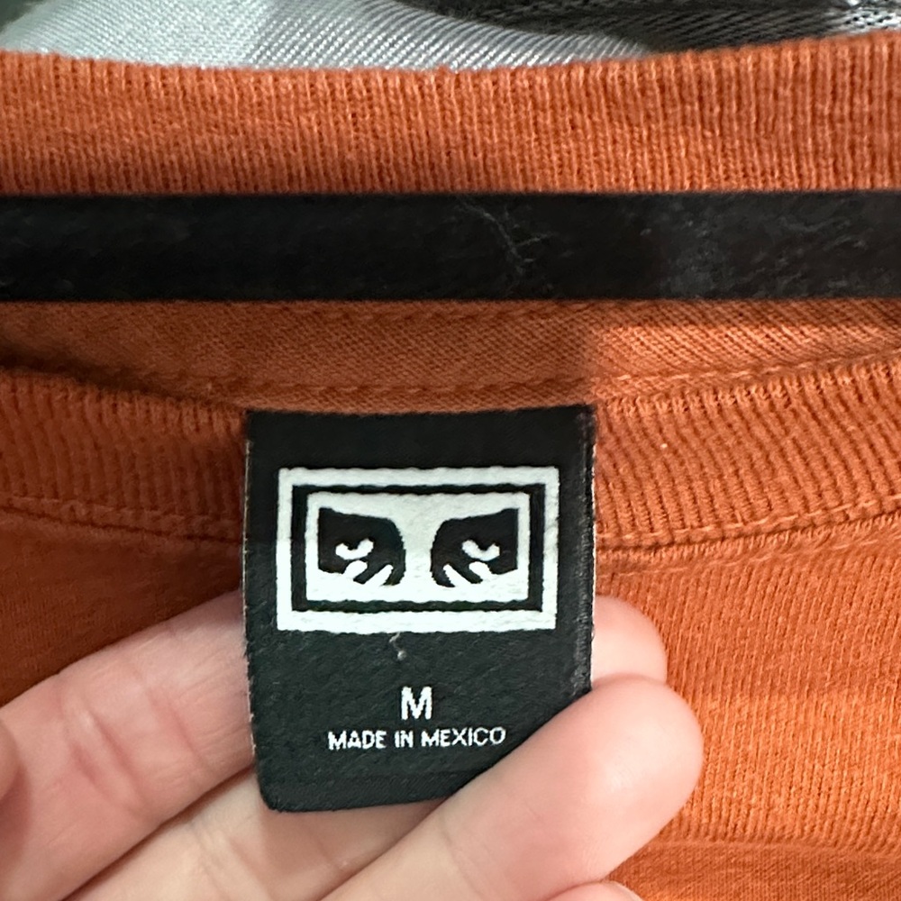 Obey Men's Rust Long Sleeve Tee - Picture 3 of 4
